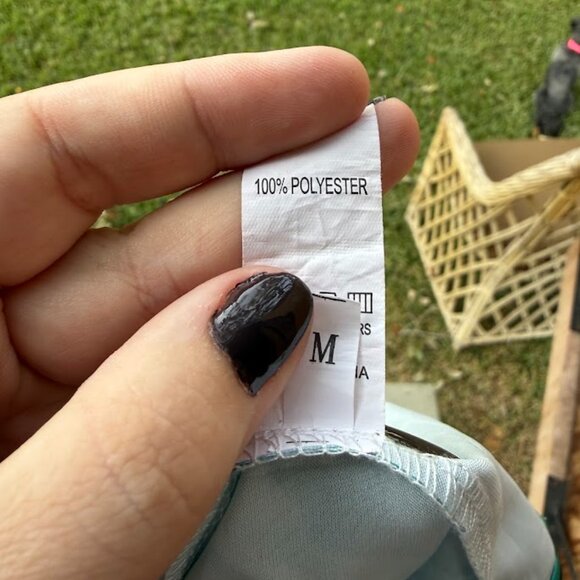 Blue Floral Strapless Dress (Size M) - Picture 3 of 3